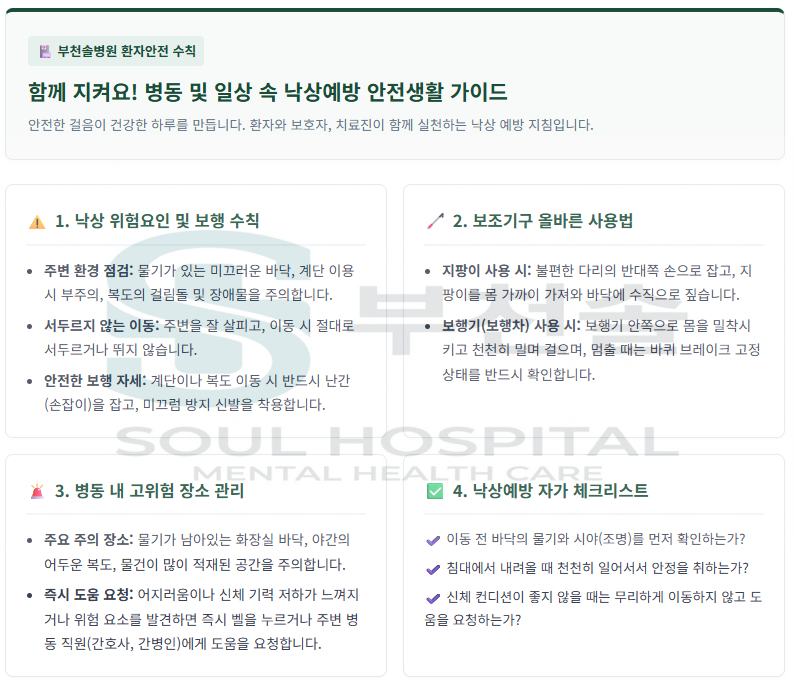 낙상예방 및 안전보행 교육 유인물